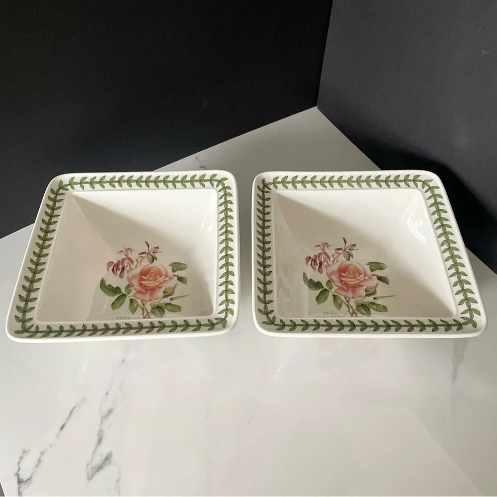 SET of 2 Botanic Roses Salad Bowls 8.25